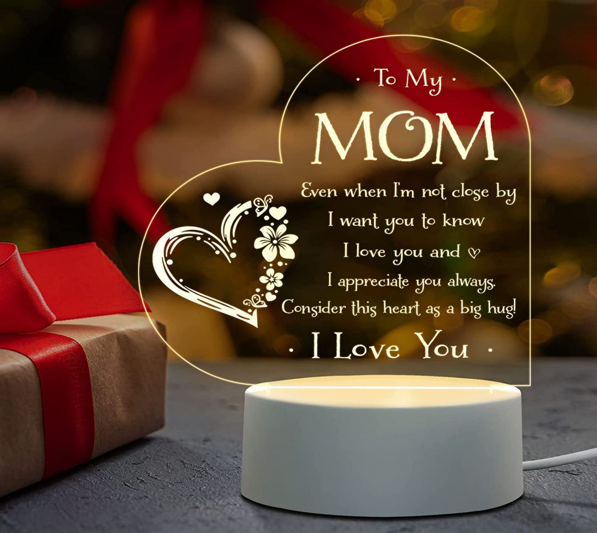 Acrylic Nightlight Gift - Show Love to Your Families and Friends