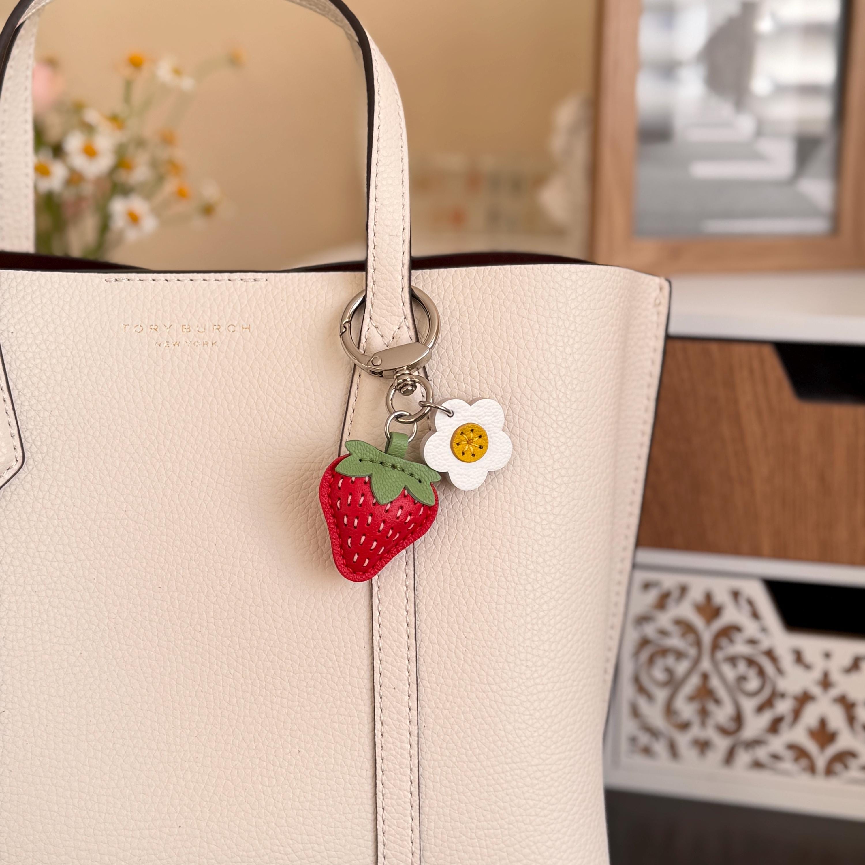 🍊🌼Leather Fruit And Flower Key Fob