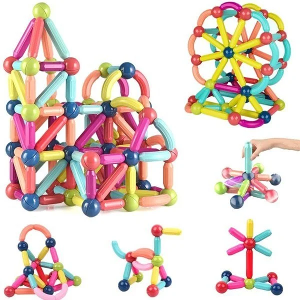 Magnetic Balls And Rods Set Educational Magnet Building Blocks