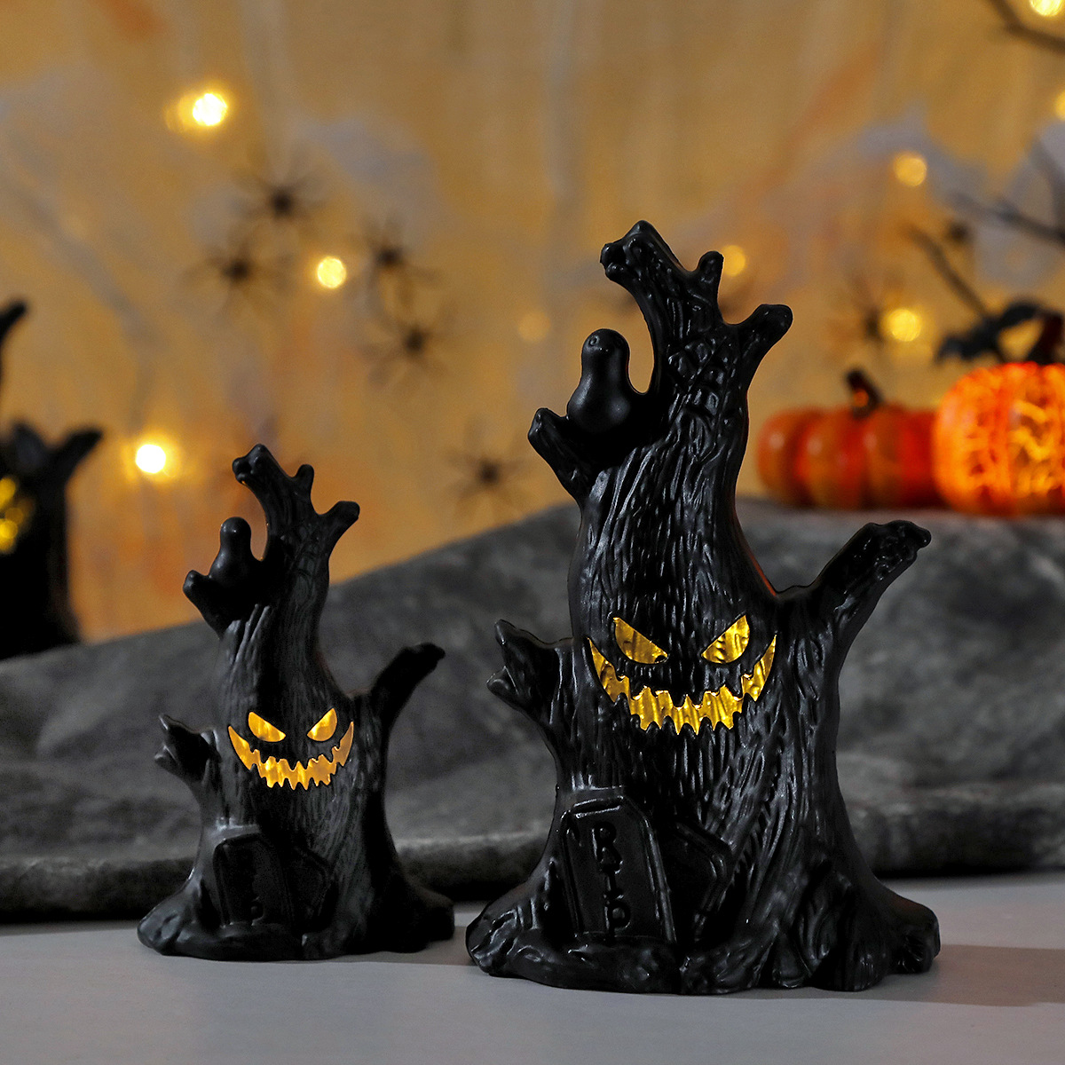 Halloween Ghost Stump Light – Spooky Decor Essential