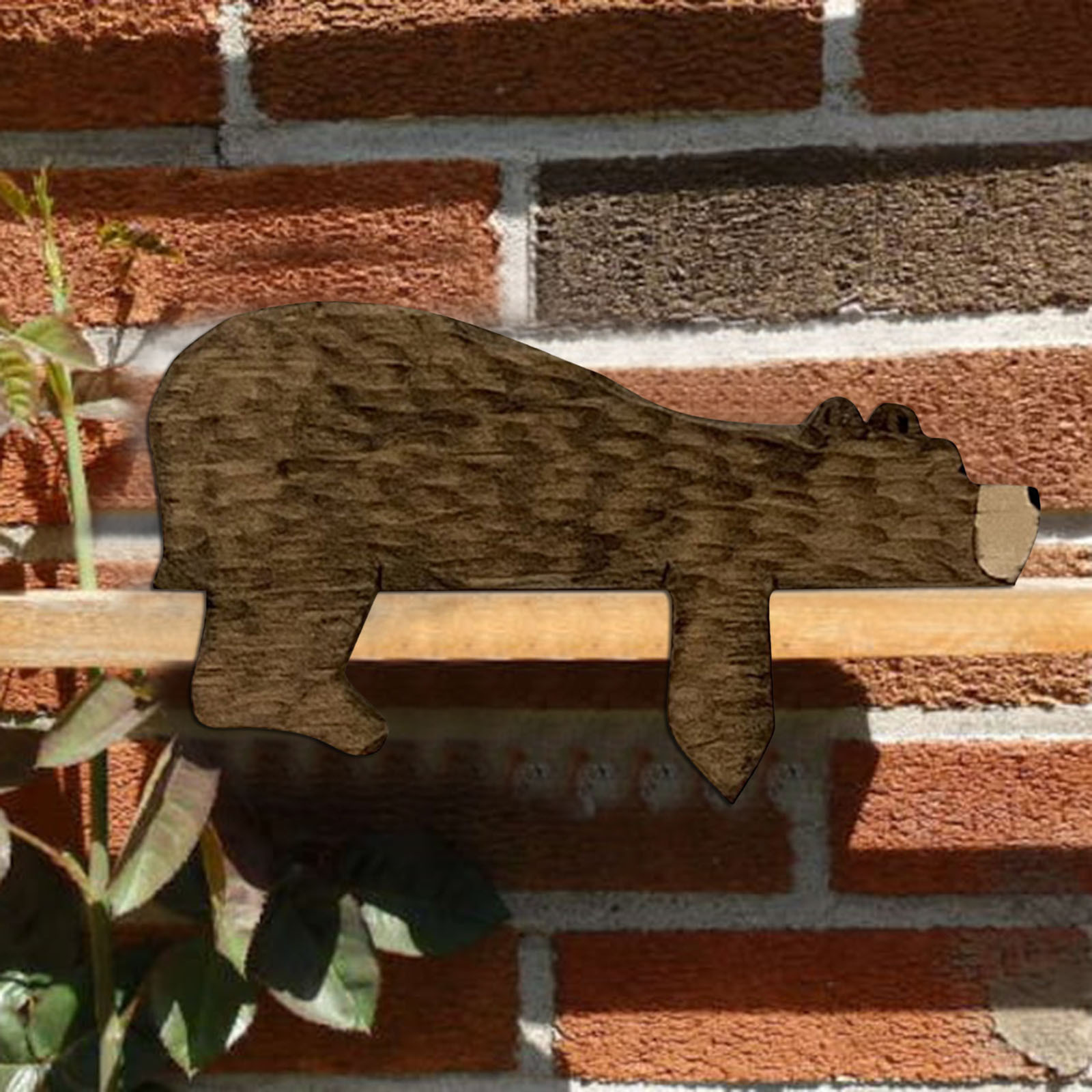 Wooden Lying-Down Bear Door Topper