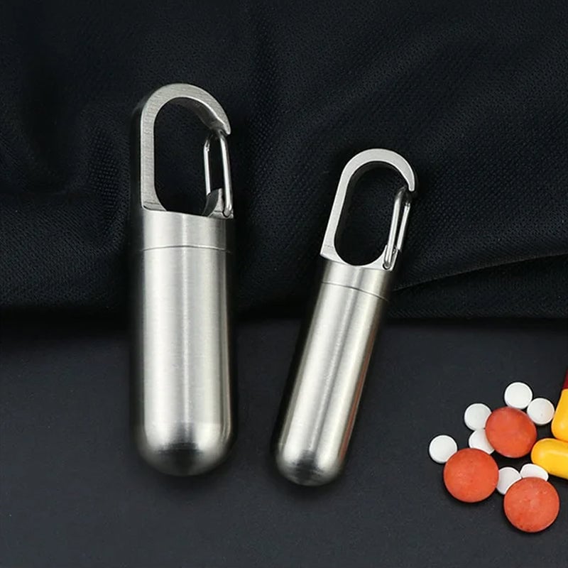 Stainless Steel Pill Box-In Case of Unexpected Situation