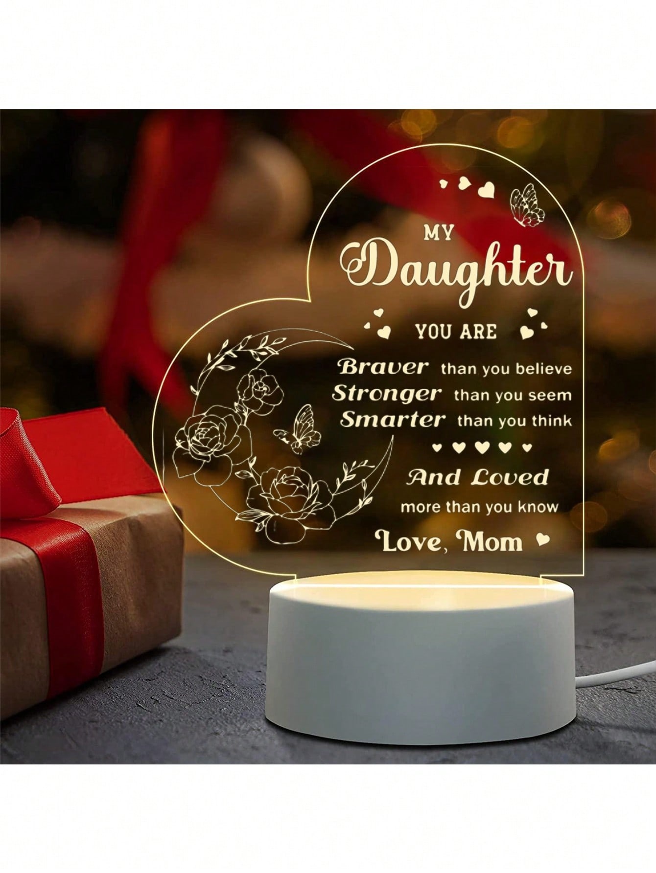 Acrylic Nightlight Gift - Show Love to Your Families and Friends