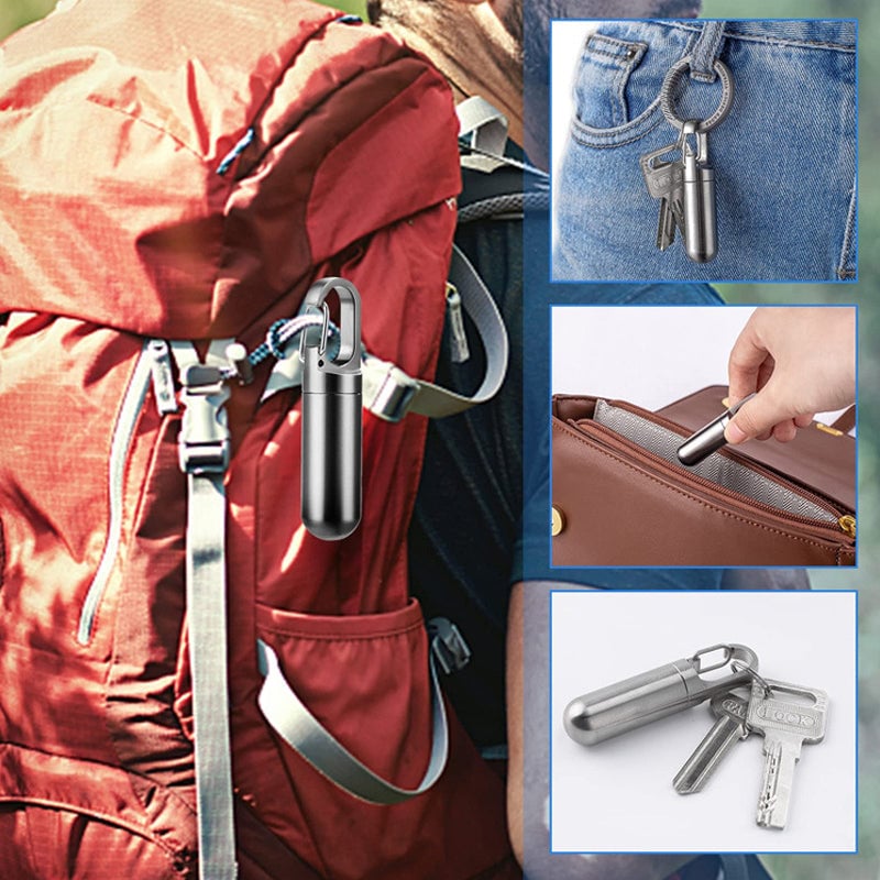 Stainless Steel Pill Box-In Case of Unexpected Situation