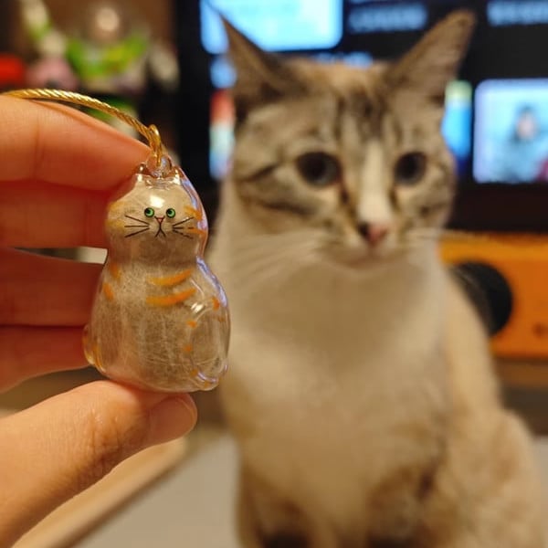 Fur-ever Loved Cat Hair Memorial Pendant