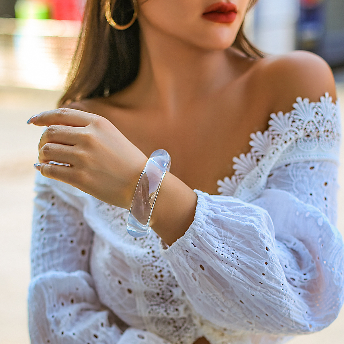 Acrylic Statement Bangle – Bold, Colorful & Versatile