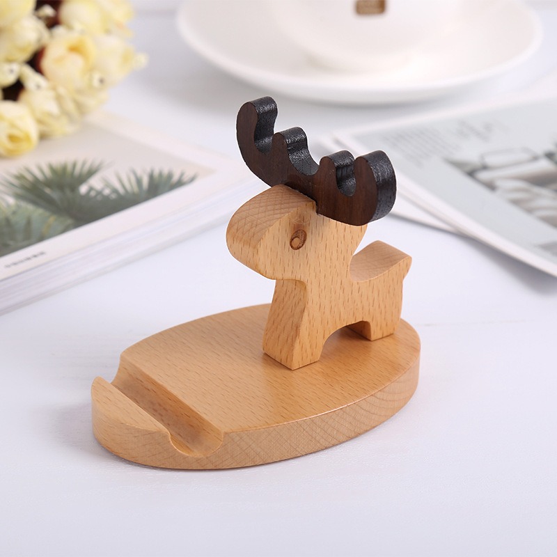 Creative Solid Wood Phone Holder