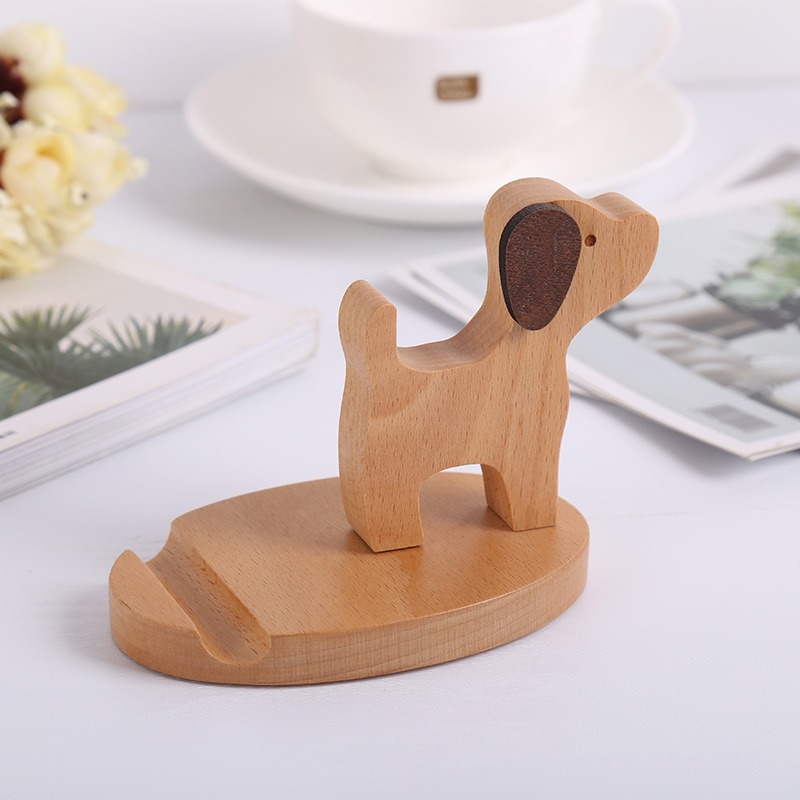 Creative Solid Wood Phone Holder