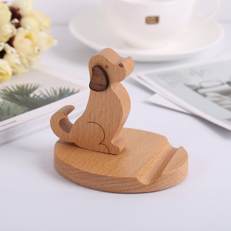 Creative Solid Wood Phone Holder