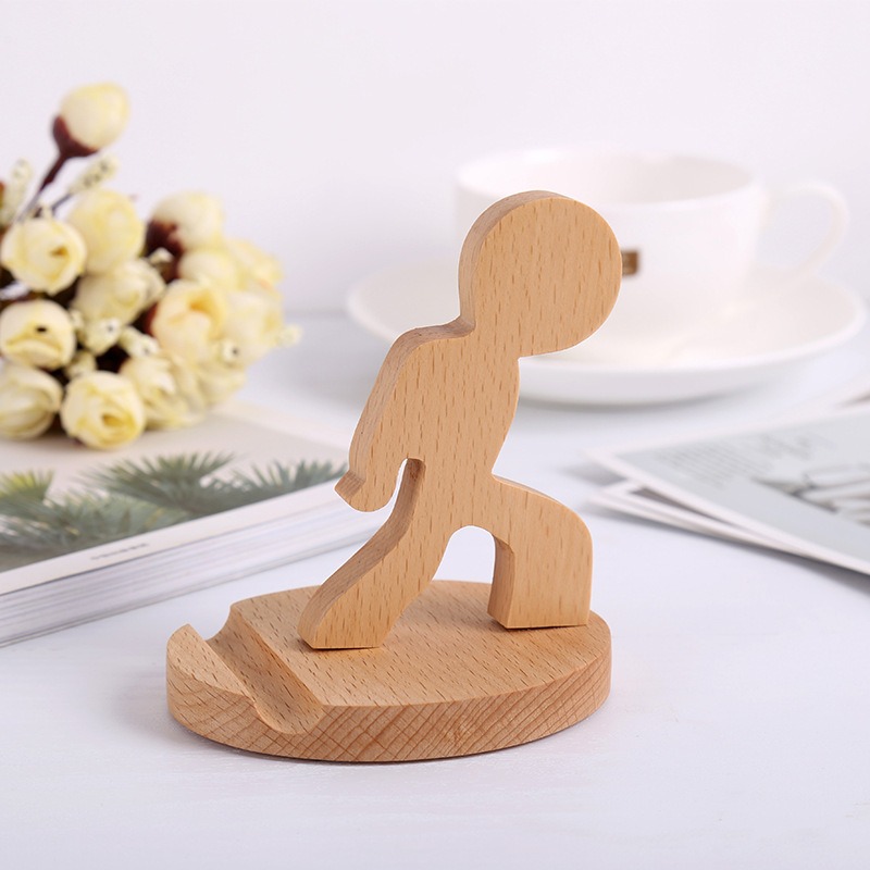 Creative Solid Wood Phone Holder