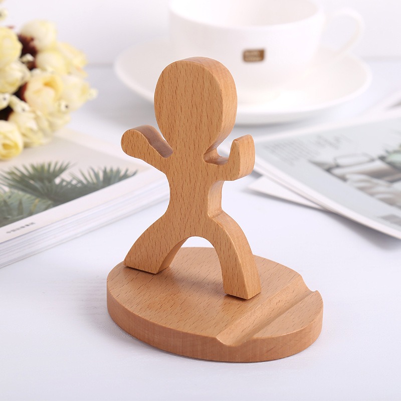 Creative Solid Wood Phone Holder