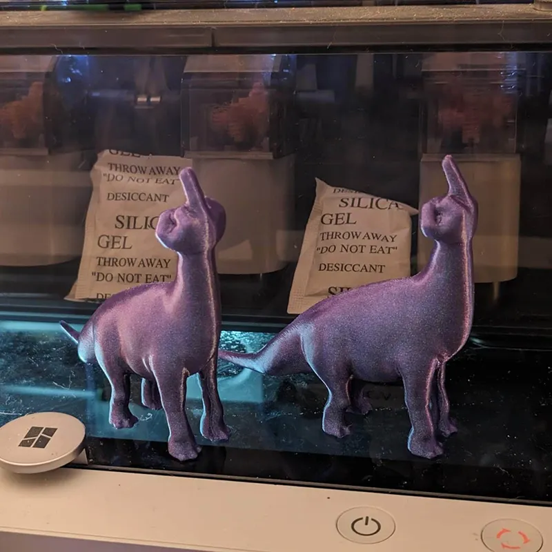 Funny 3D Printed Middle Finger Dinosaur