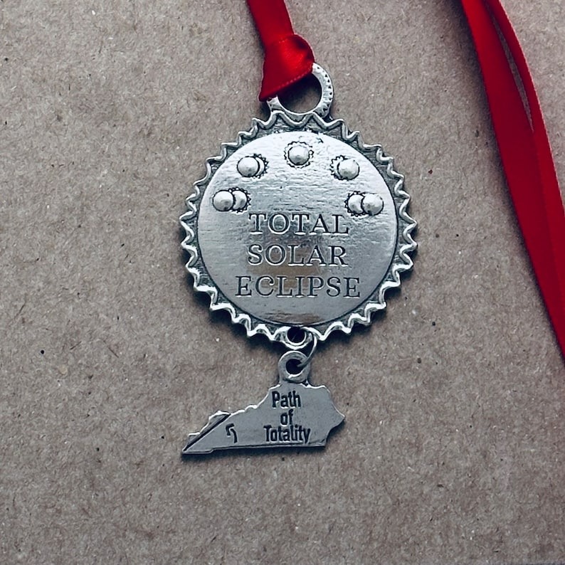 2024 Total Solar Eclipse Pewter Ornament