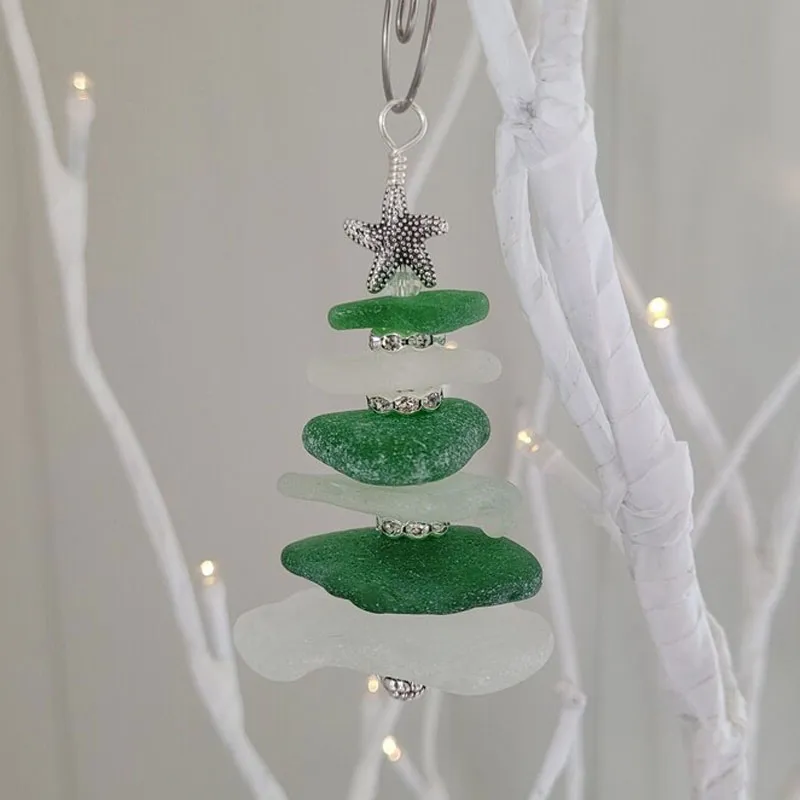 🎁💝2023 CHRISTMAS GIFT - Sea Glass Christmas Tree Ornament