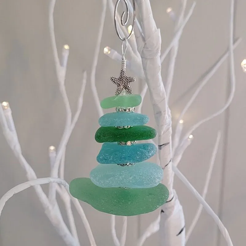 🎁💝2023 CHRISTMAS GIFT - Sea Glass Christmas Tree Ornament