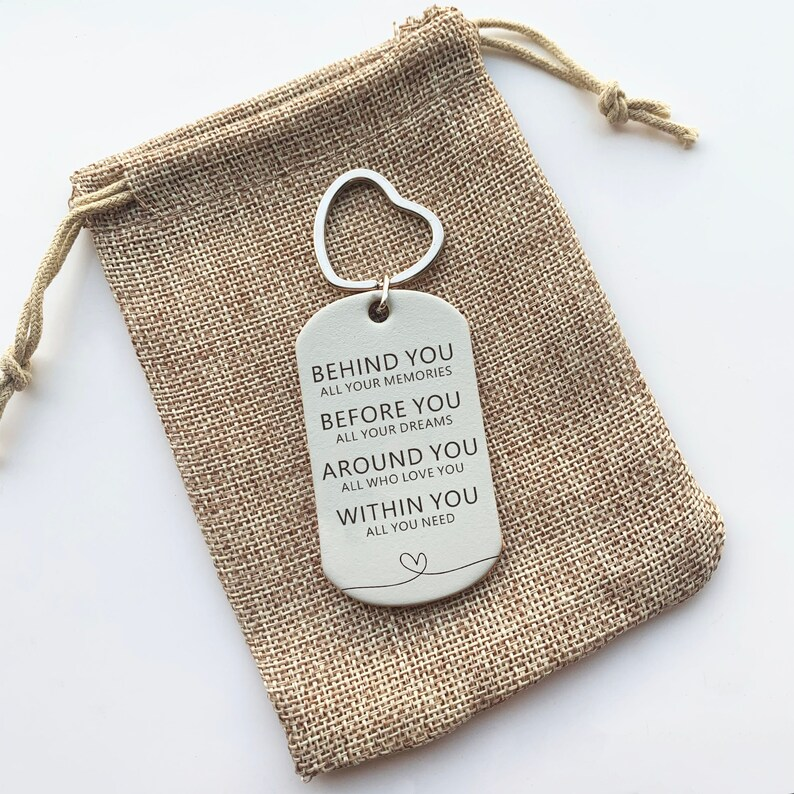 ✨🥰Christmas Gifts for Best Friend | Encouraging Words Leather Keychain🎄
