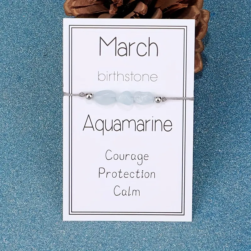 12 Months Birthstone Braided Bracelet