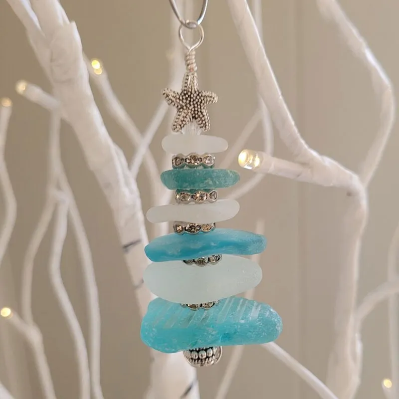 🎁💝2023 CHRISTMAS GIFT - Sea Glass Christmas Tree Ornament