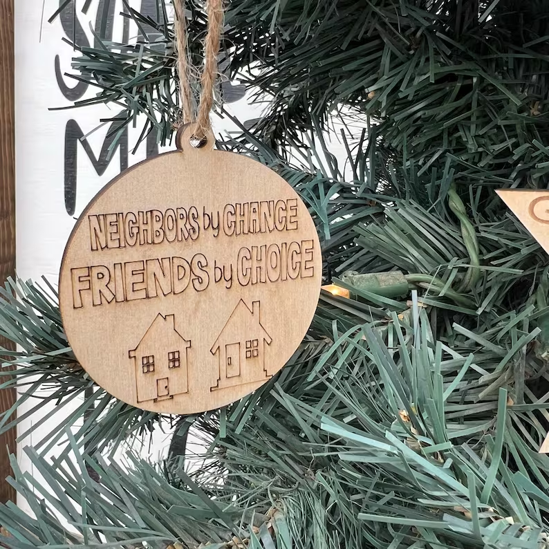 🎄🌟Christmas Ornament Gifts for Neighbors-"Good Neighbors are like Stars"