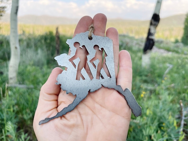 Hikers Metal Ornament