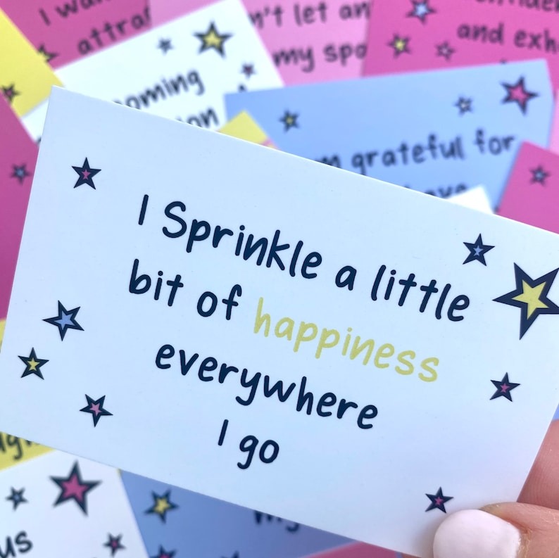 Daily Happiness Affirmation Cards