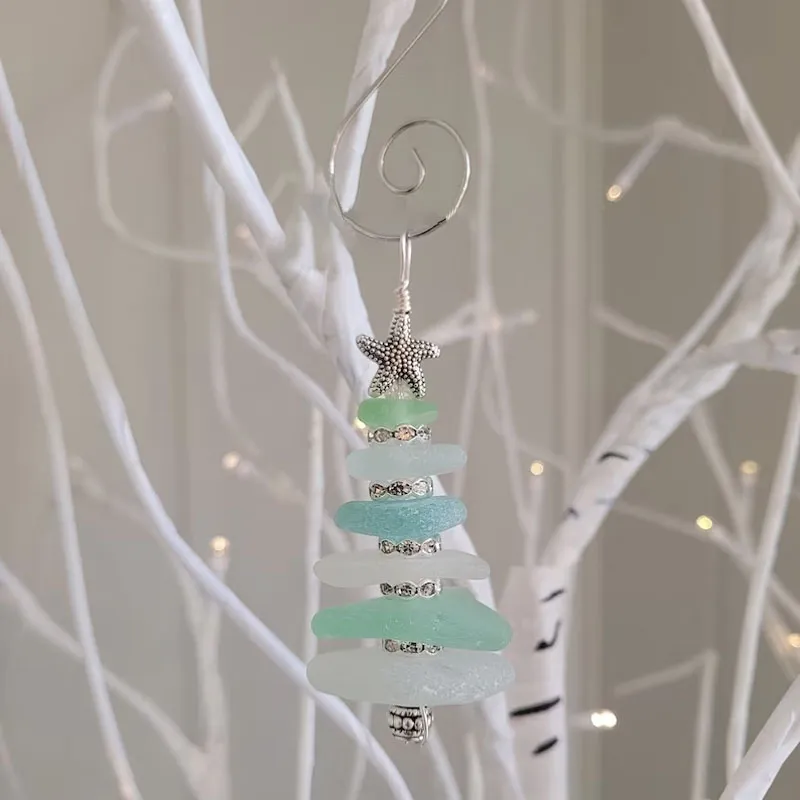 🎁💝2023 CHRISTMAS GIFT - Sea Glass Christmas Tree Ornament