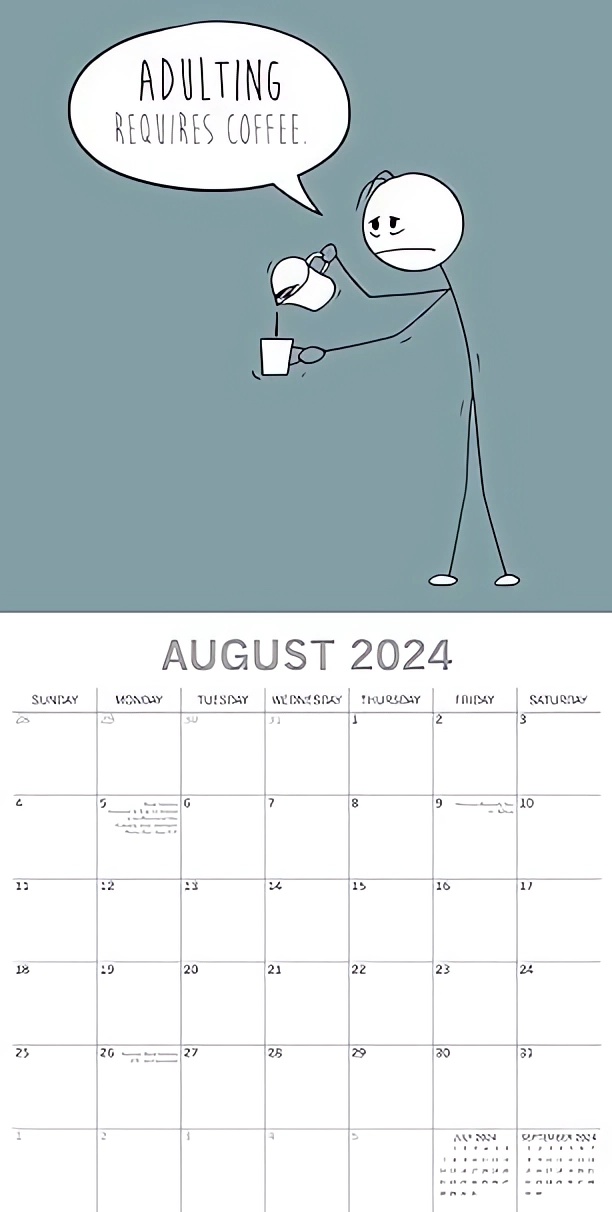 2024 Wall Calendar - 😂The Scary Reality of Adulting