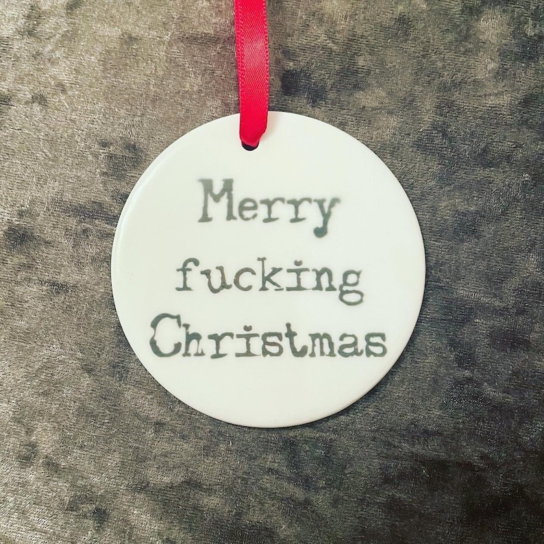 Funny Adult Rude Christmas Tree Ornament