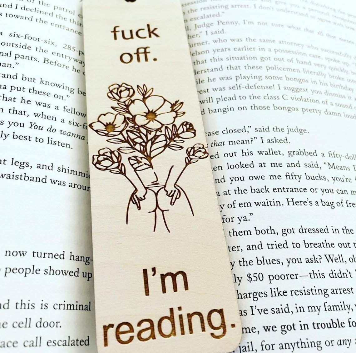 📖🔖Wooden Bookmark - F*ck Off, I’m Reading 