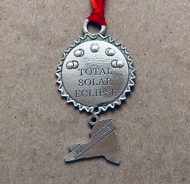2024 Total Solar Eclipse Pewter Ornament