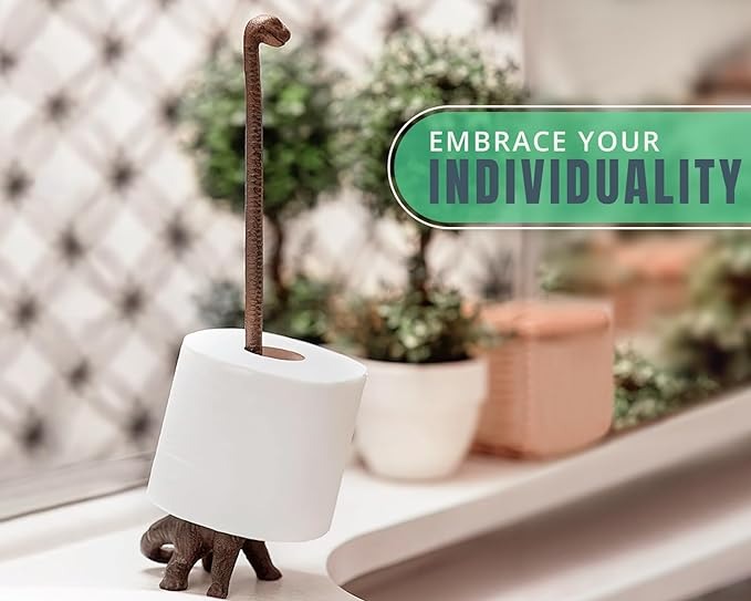Iron Dinosaur Paper Towel Holder