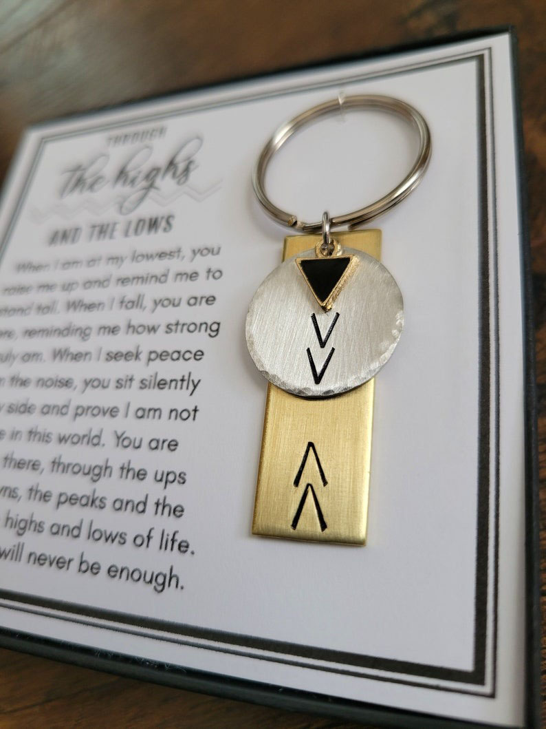Through the Highs and Lows Keychain