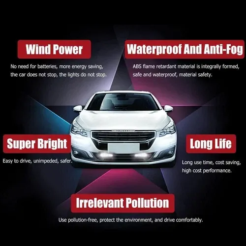 Led Wind Energy Car Lights
