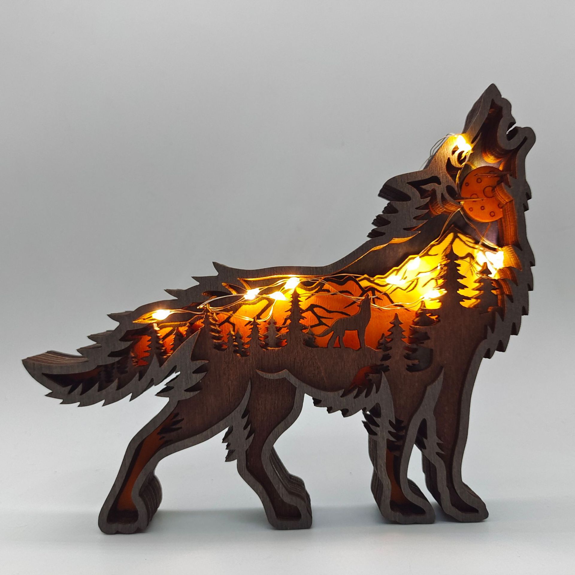 🐻3D Natural Animal Decoration with light