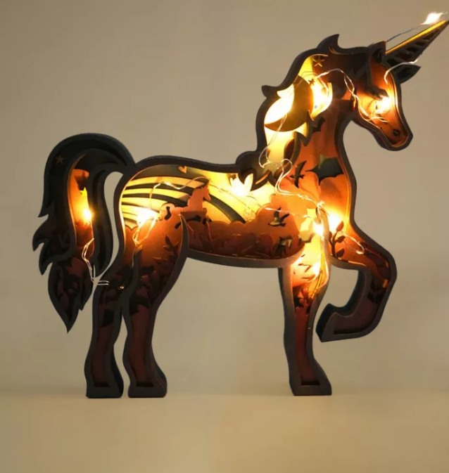 🐻3D Natural Animal Decoration with light