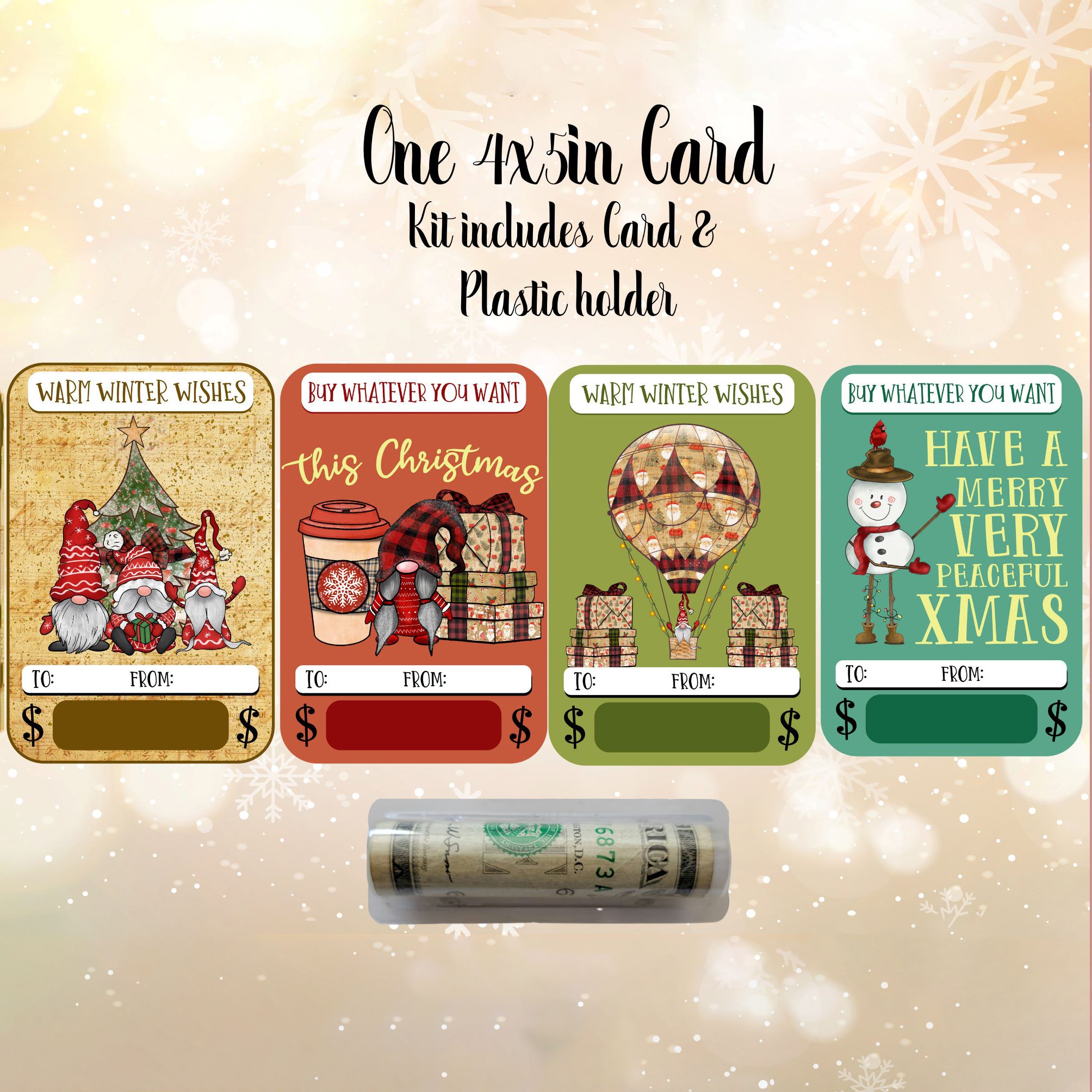 Funny Christmas Cash Money Holders