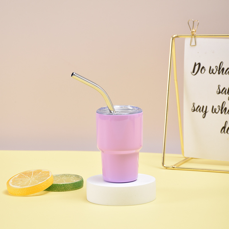 Mini Stainless Steel Tumbler with Straw