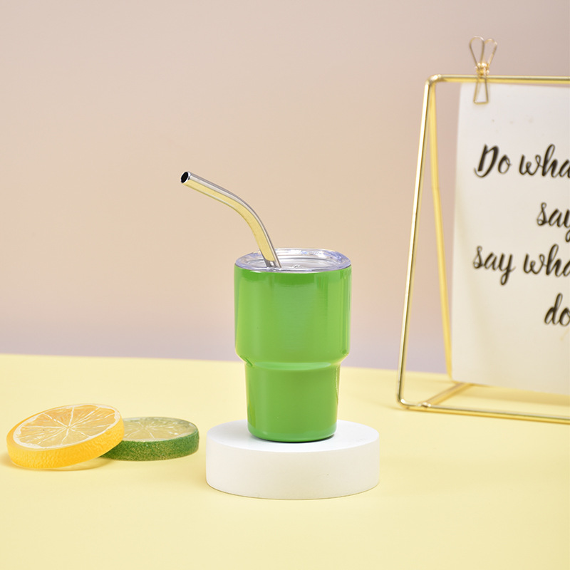 Mini Stainless Steel Tumbler with Straw