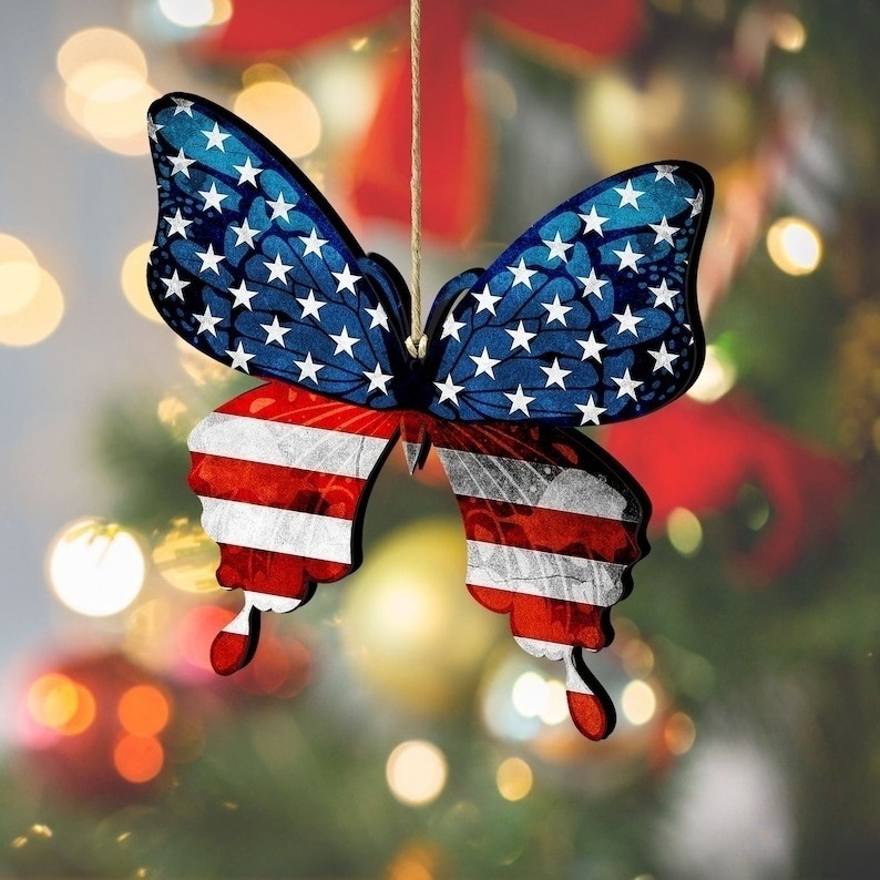 Patriotic Wooden Ornament