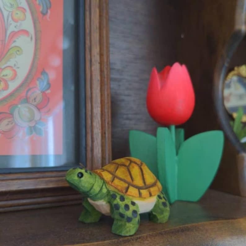 Animal Wood Carving Miniature Decor