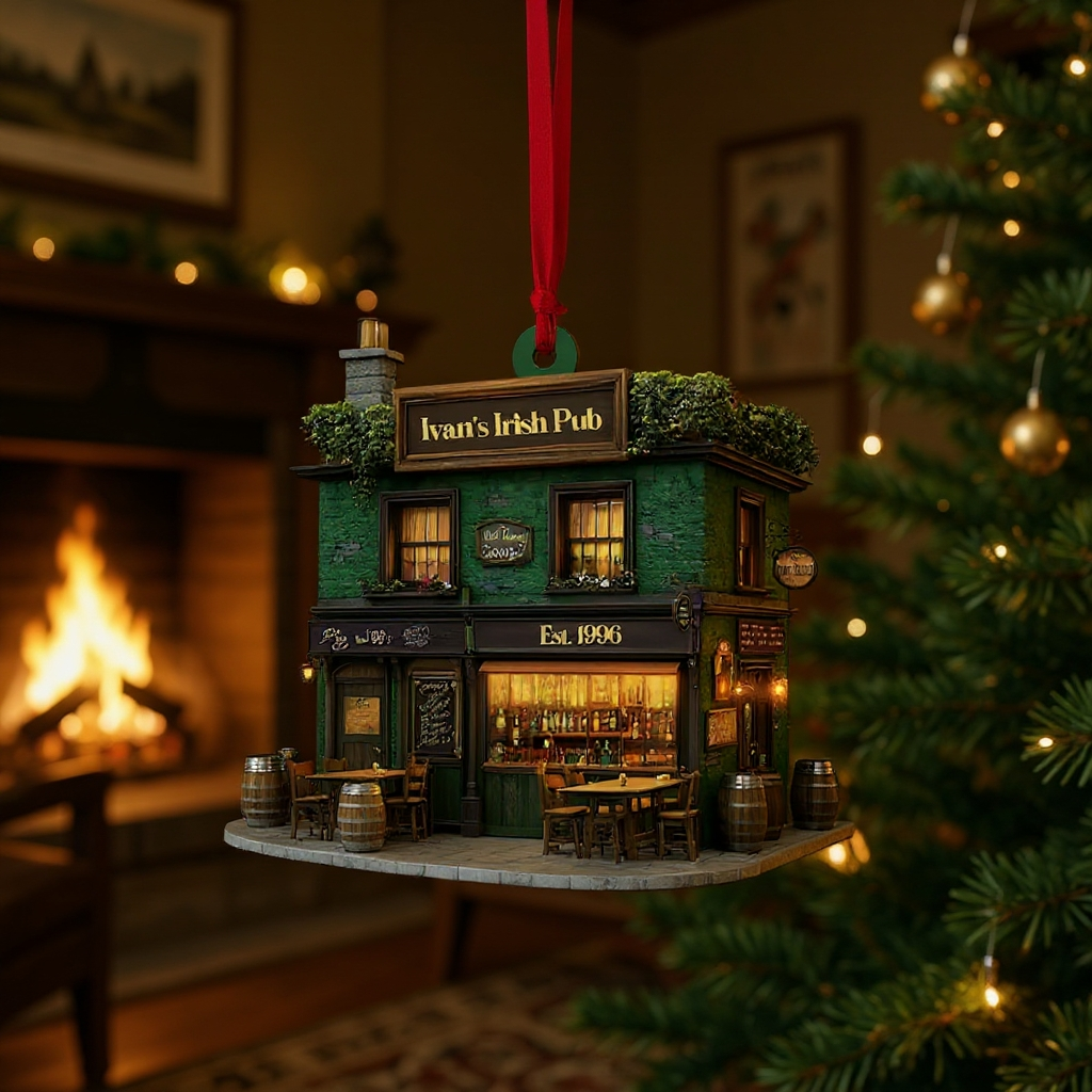 🍺Irish Pub Ornament For Christmas Tree Decor