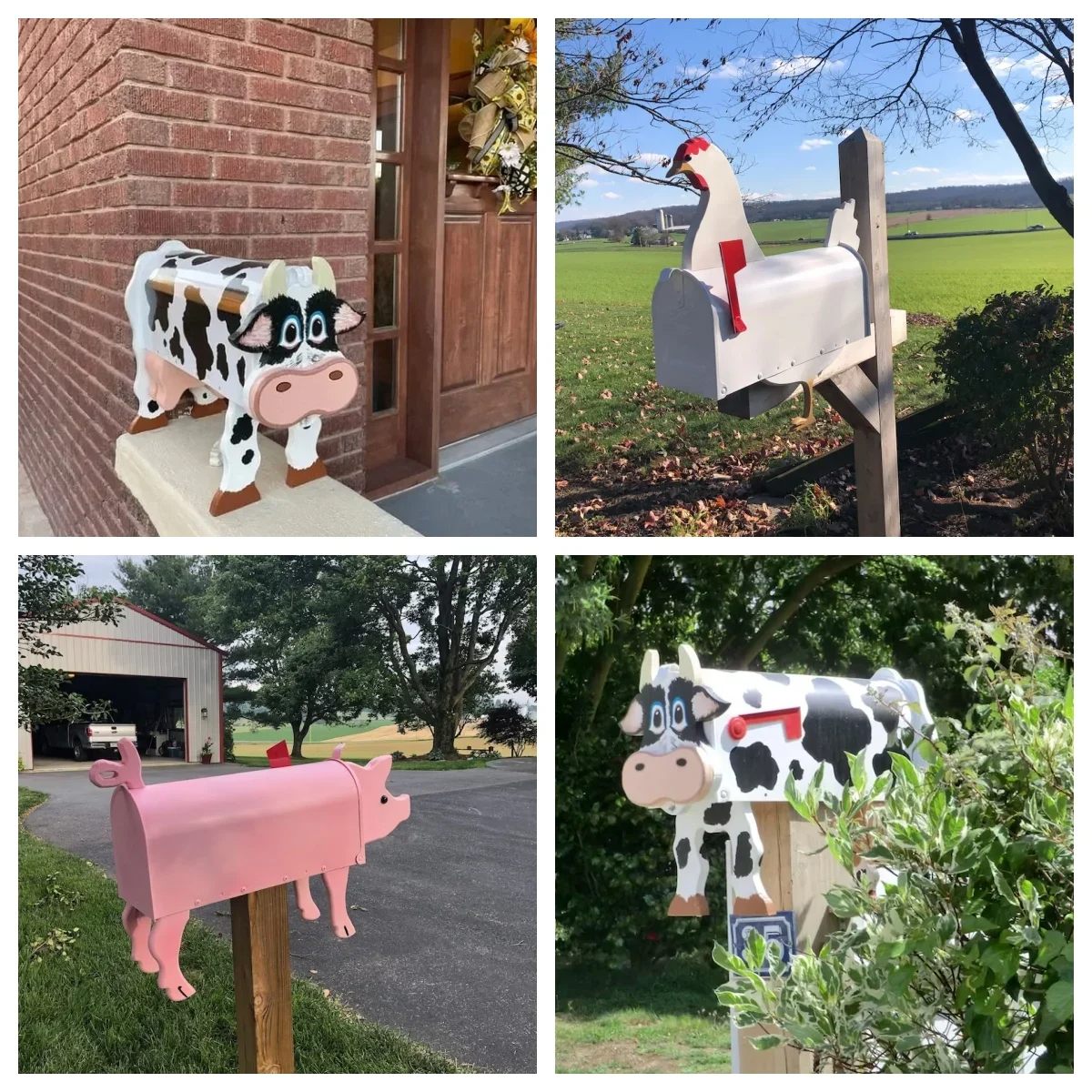 📮FARM ANIMAL MAILBOXES