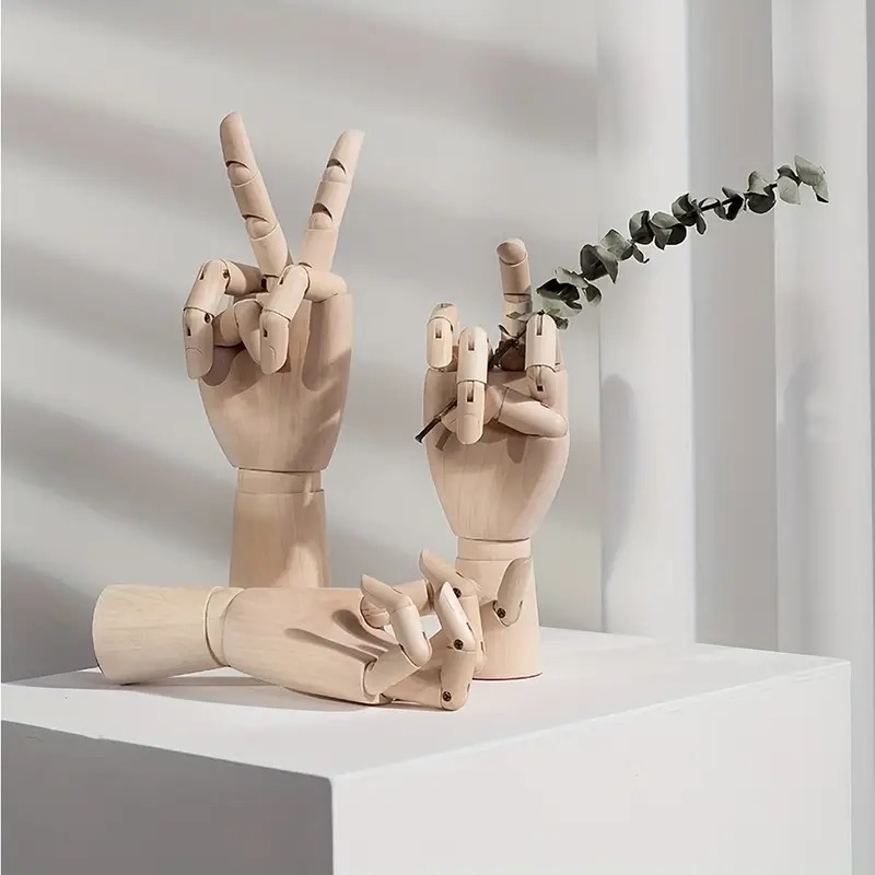 Creative Wood Character Hand Model