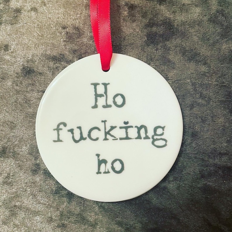 Funny Adult Rude Christmas Tree Ornament