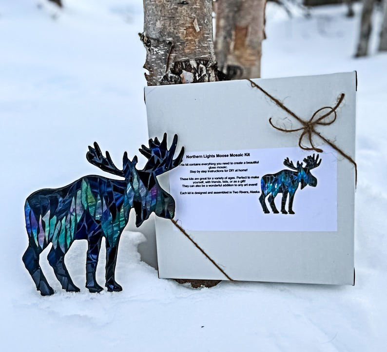 Sitting Fox Glass Mosaic Kit