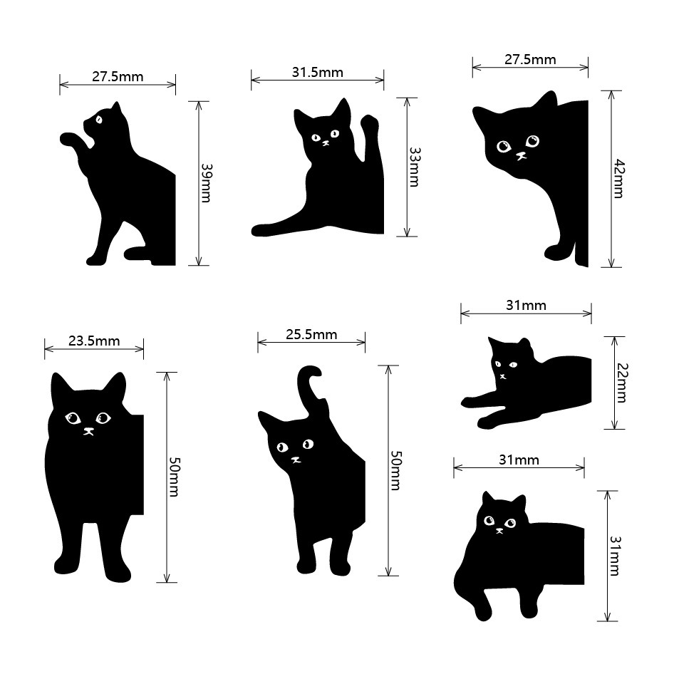 😺🏷️Magnetic Uncut Black Cat Bookmark