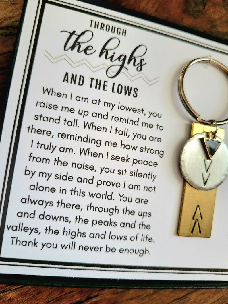 Through the Highs and Lows Keychain