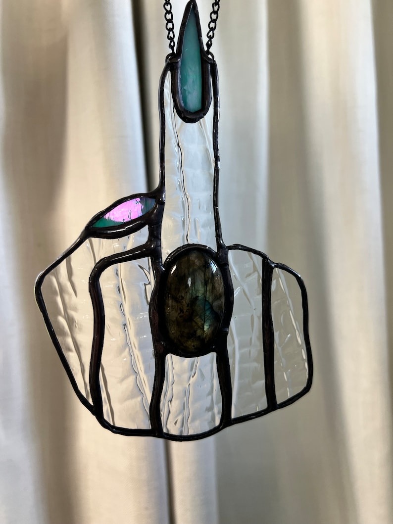 🤣Middle Finger Suncatcher