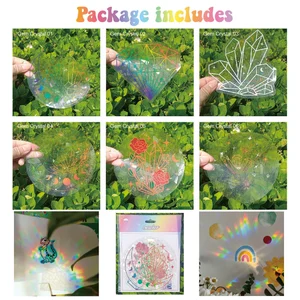 🌈Adsorption rainbow glass window stickers