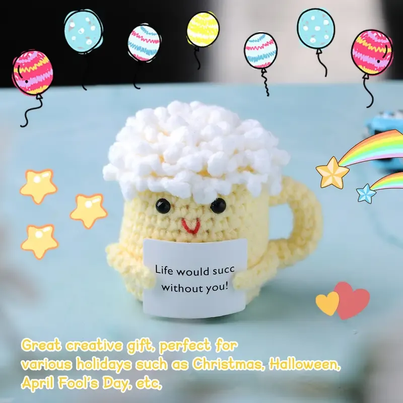 🍺Handmade Beer Mug Decoration Doll-Life Would Succ Without You!